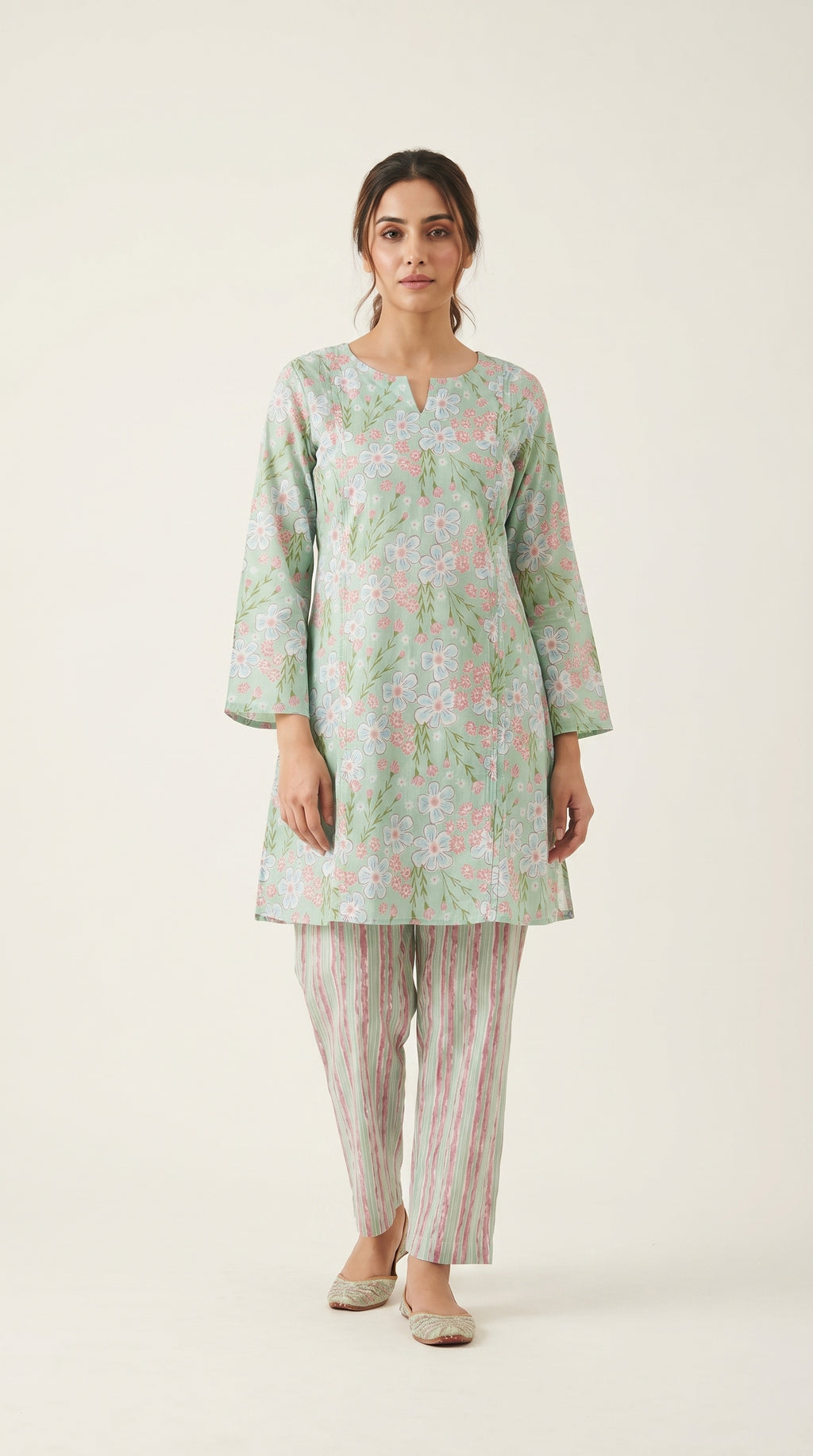 Mint Blossom Floral Co-ord Set