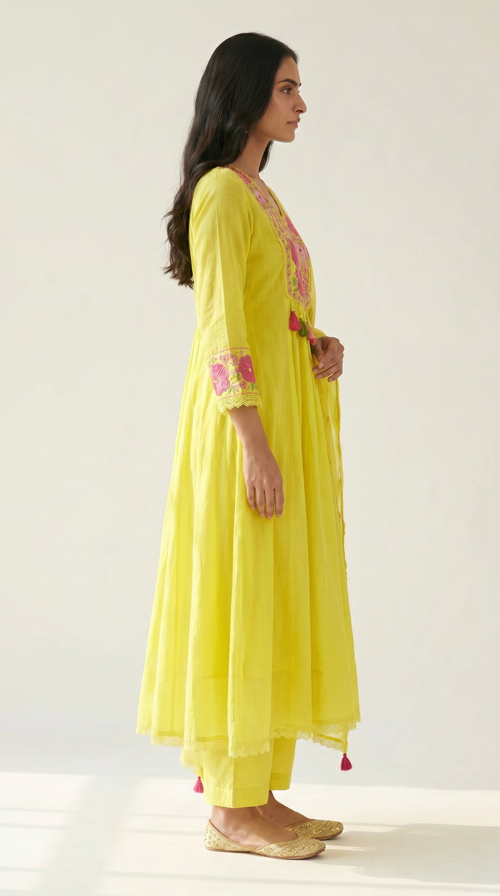 Sunlit Bloom Anarkali Suit Set