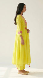 Sunlit Bloom Anarkali Suit Set