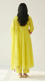 Sunlit Bloom Anarkali Suit Set