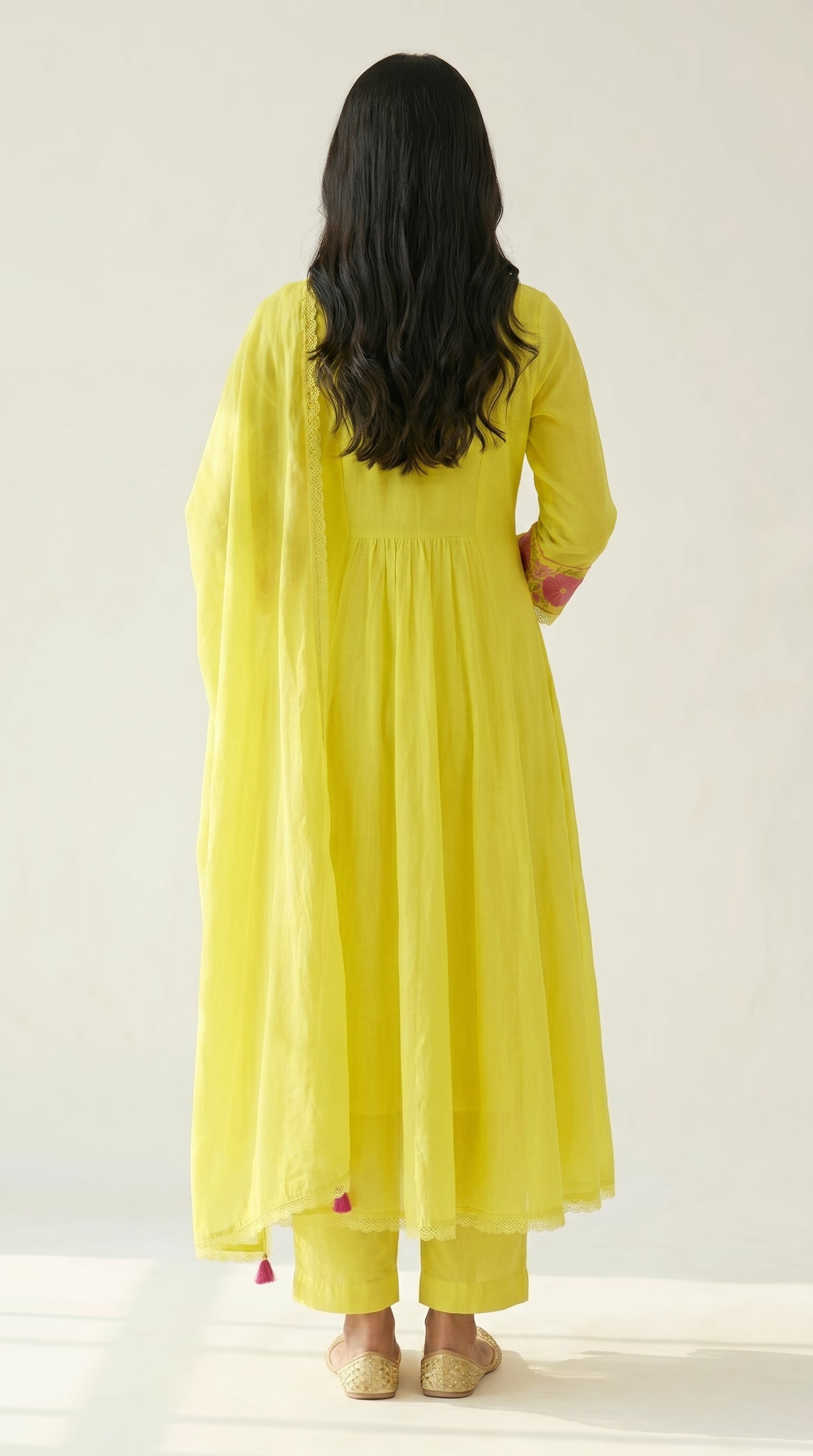 Sunlit Bloom Anarkali Suit Set