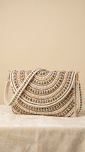 Aira Handcrafted Beaded Crescent Sling Bag