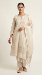 Ethereal Ivory Embroidered Kurta Set