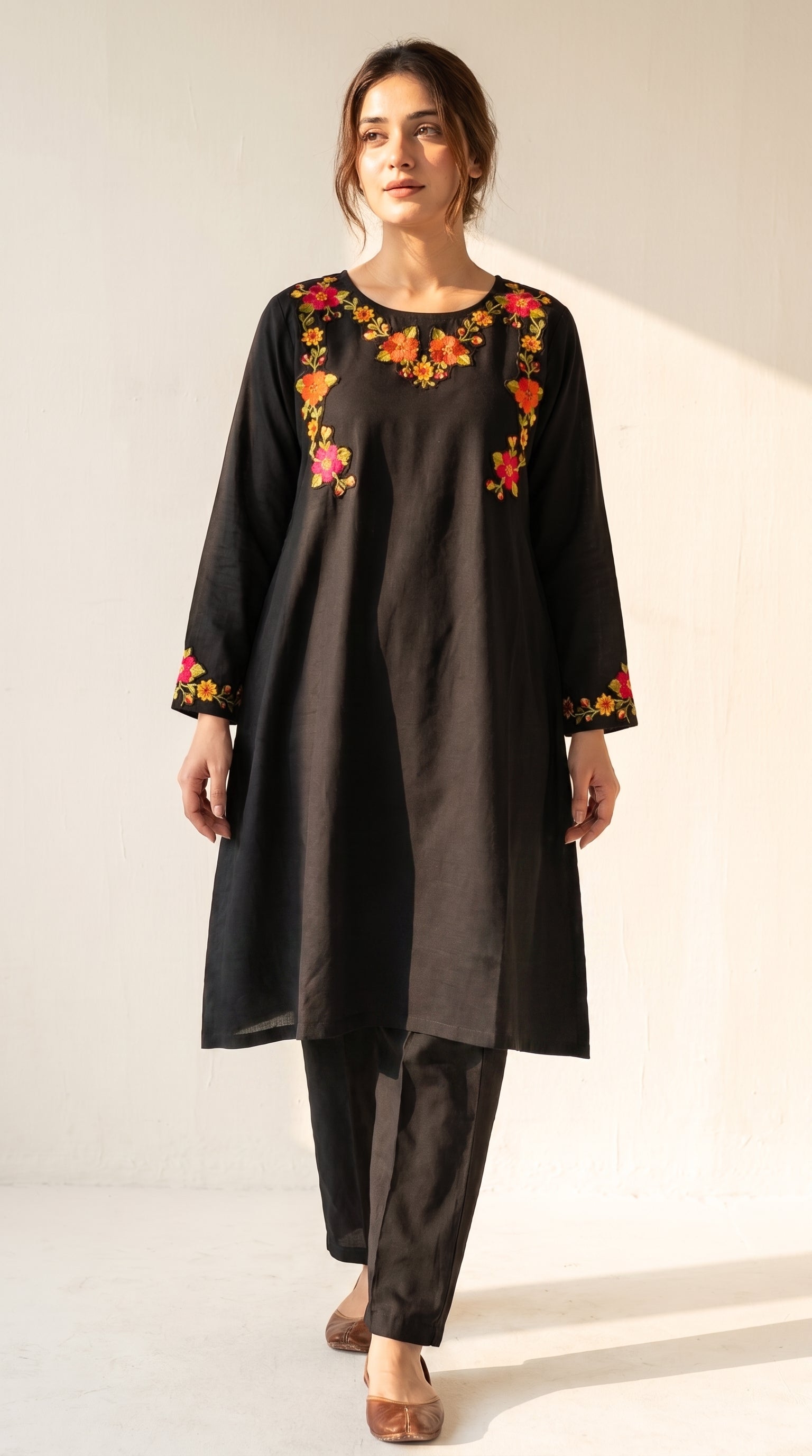 Zarmina Cotton Embroidered Kurta Set