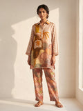 Aveline Sand Beige Satin Co-ord Set