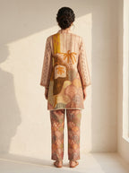 Aveline Sand Beige Satin Co-ord Set