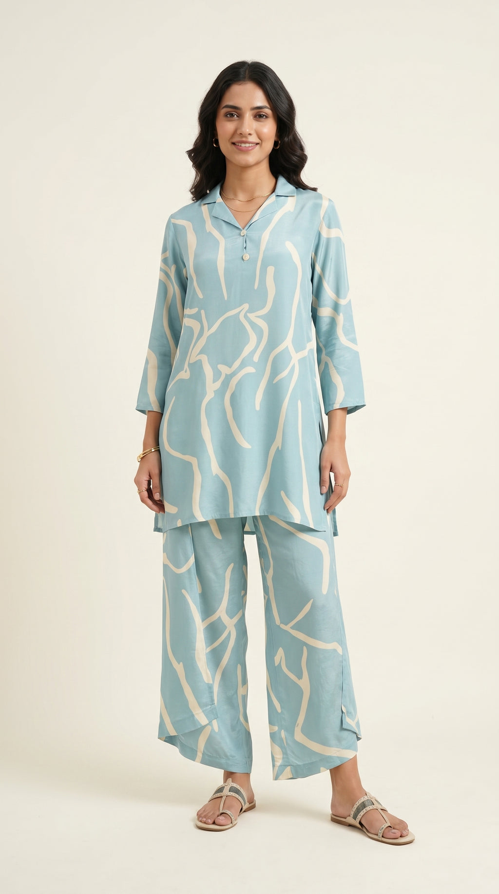Azure Flow Co-ord Set