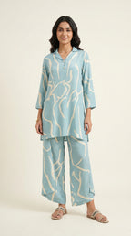 Azure Flow Co-ord Set