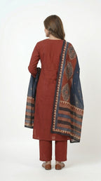 Rust Ember Cotton Kurta Set