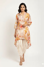 Ivory Bloom Cotton Kurta Set