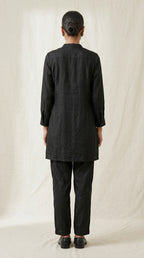 Noir Pearl Embellished Creape Co-ord Set