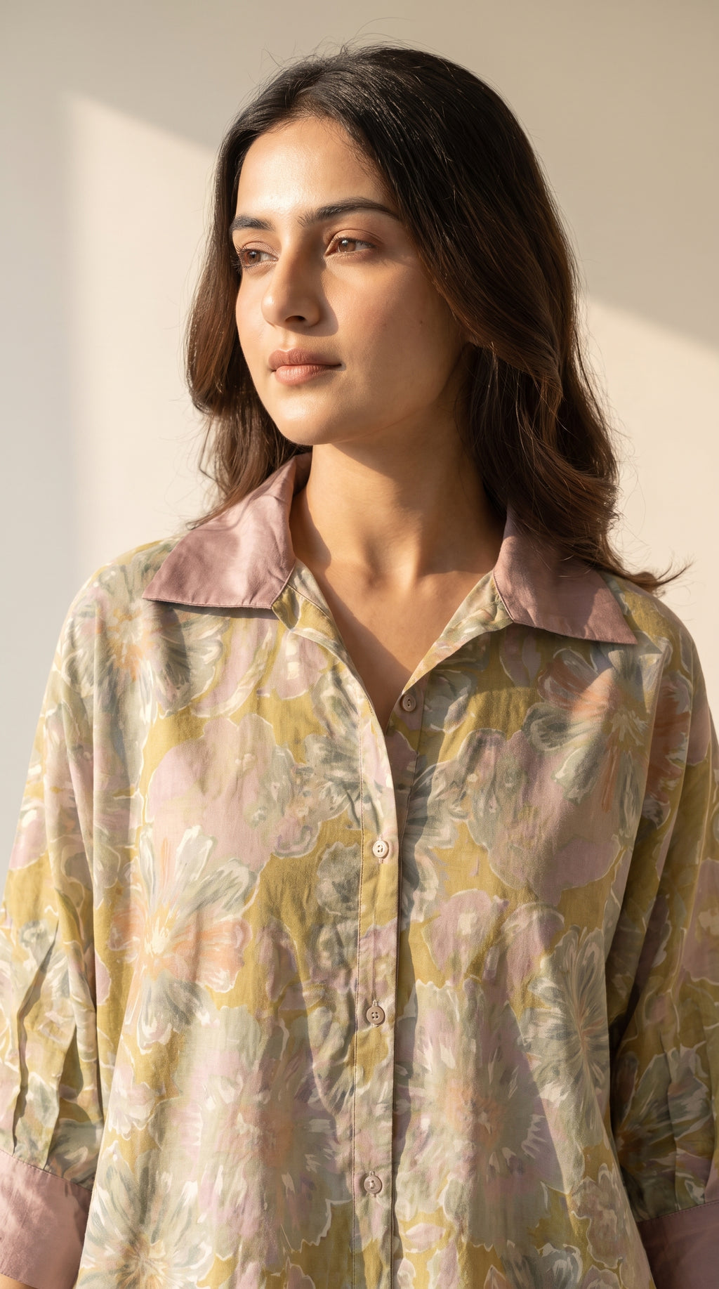 Aveline Sage Floral Cotton Co-ord Set