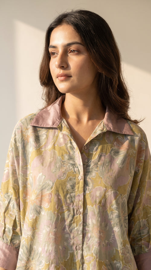 Aveline Sage Floral Cotton Co-ord Set