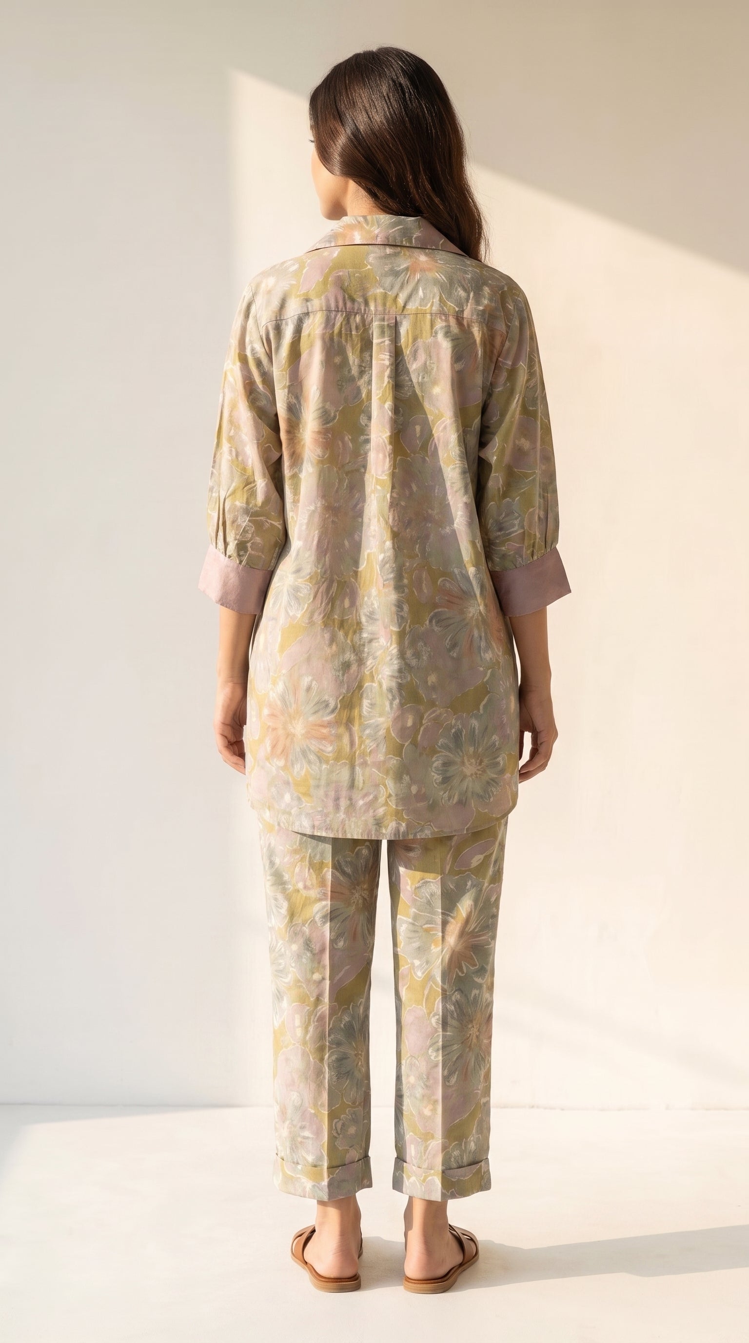 Aveline Sage Floral Cotton Co-ord Set