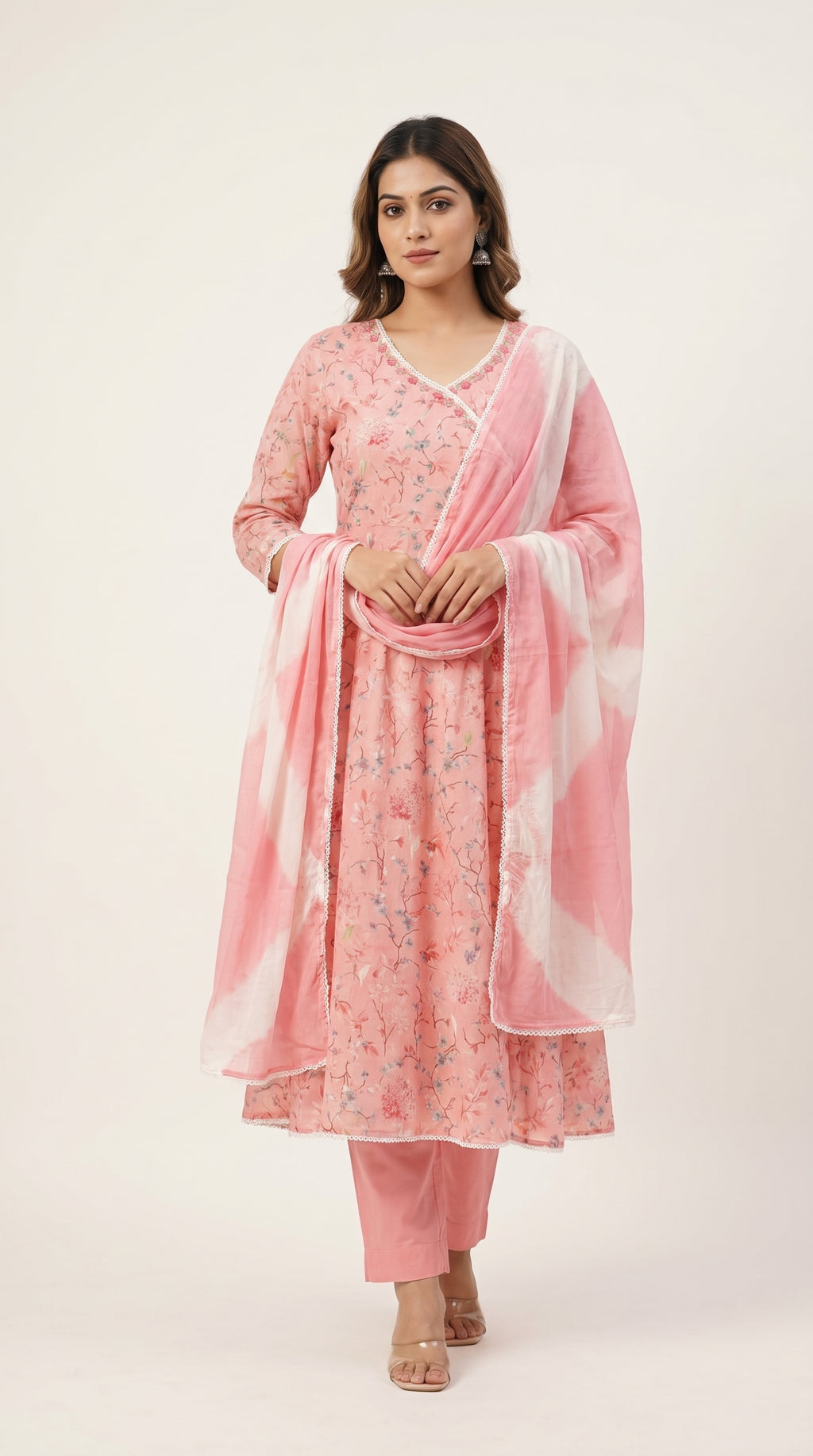 Elowen Blush Pink Floral Kurta Set
