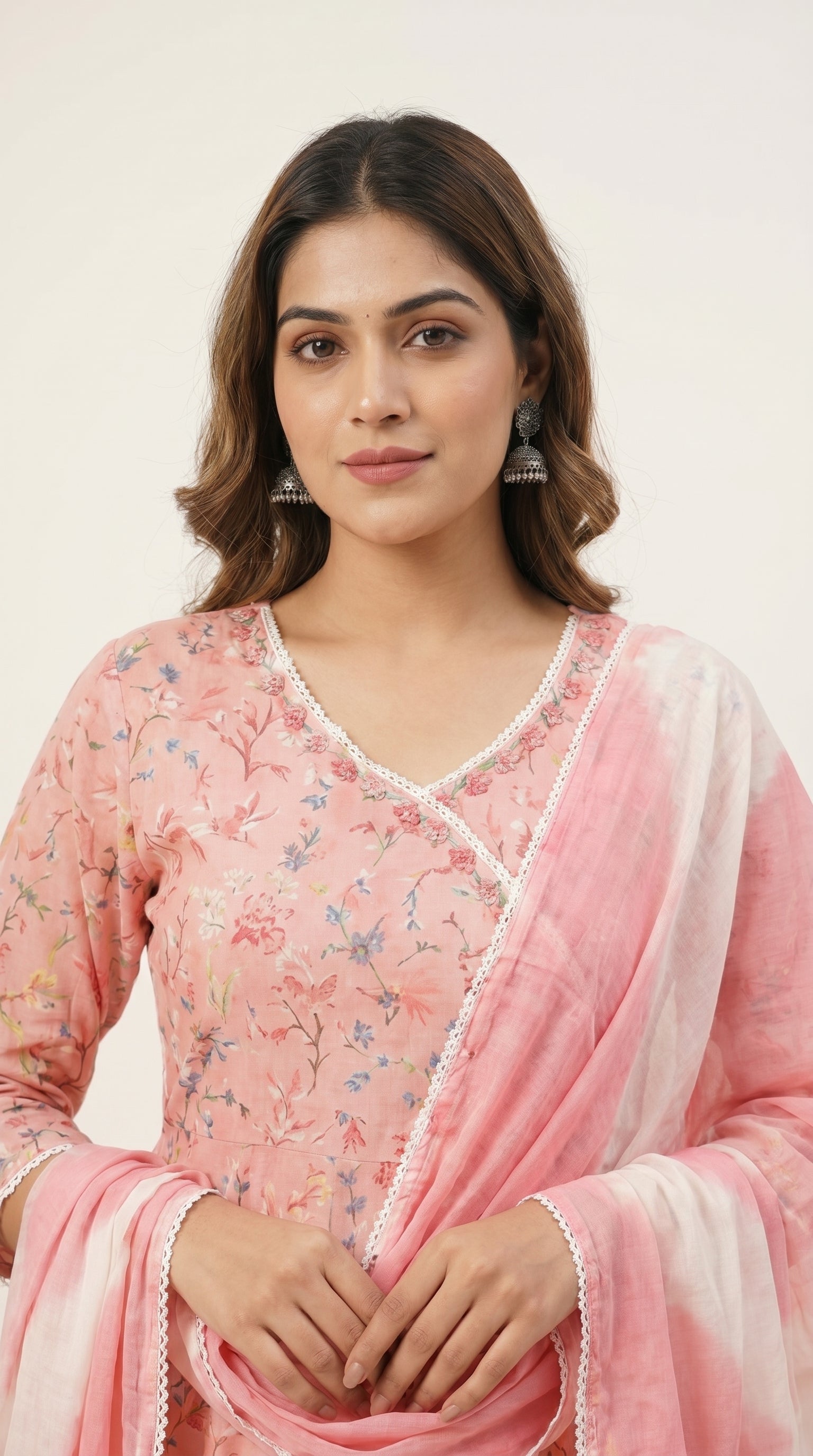 Elowen Blush Pink Floral Kurta Set
