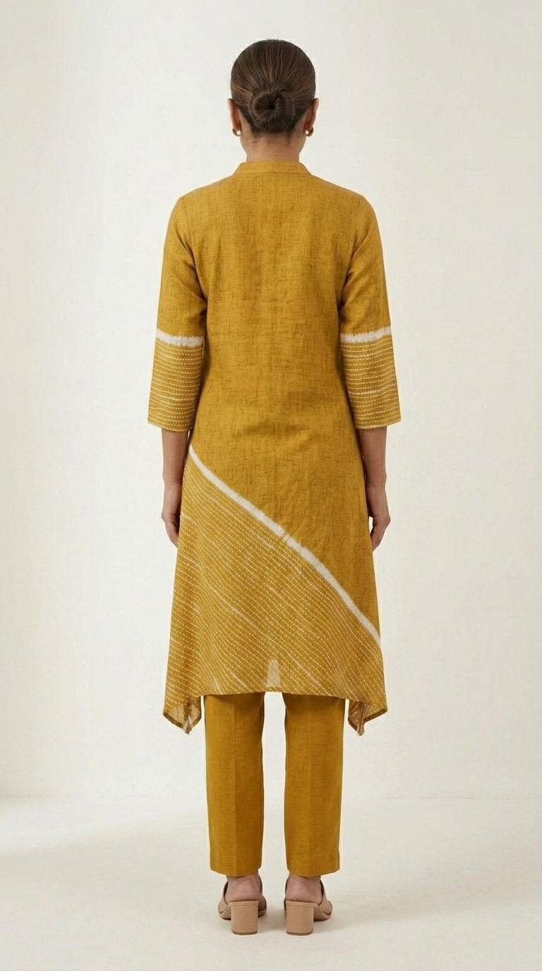 Sunlit Grace Asymmetrical Kurta Set