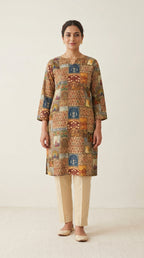 Zariya Heritage Printed Maslin Kurta Set