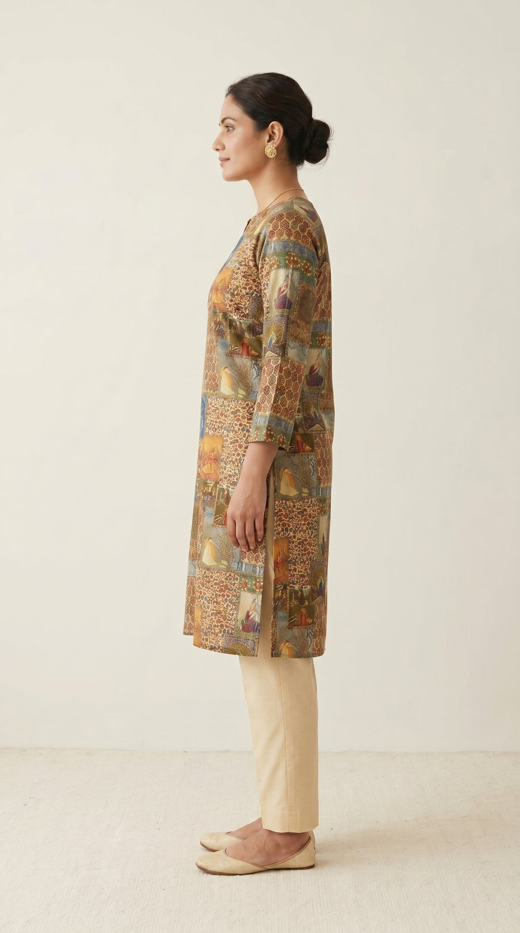 Zariya Heritage Printed Maslin Kurta Set