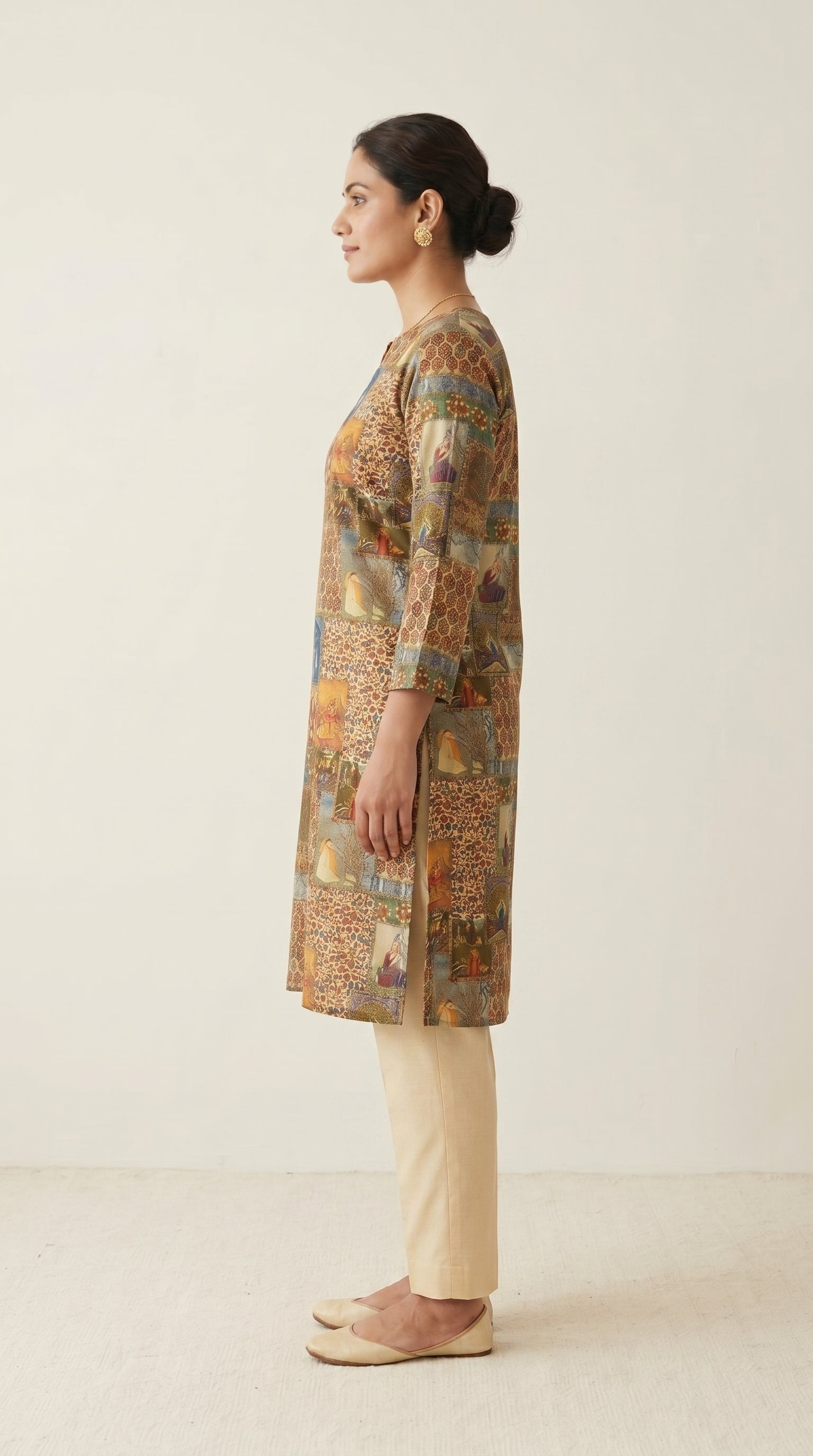 Zariya Heritage Printed Maslin Kurta Set