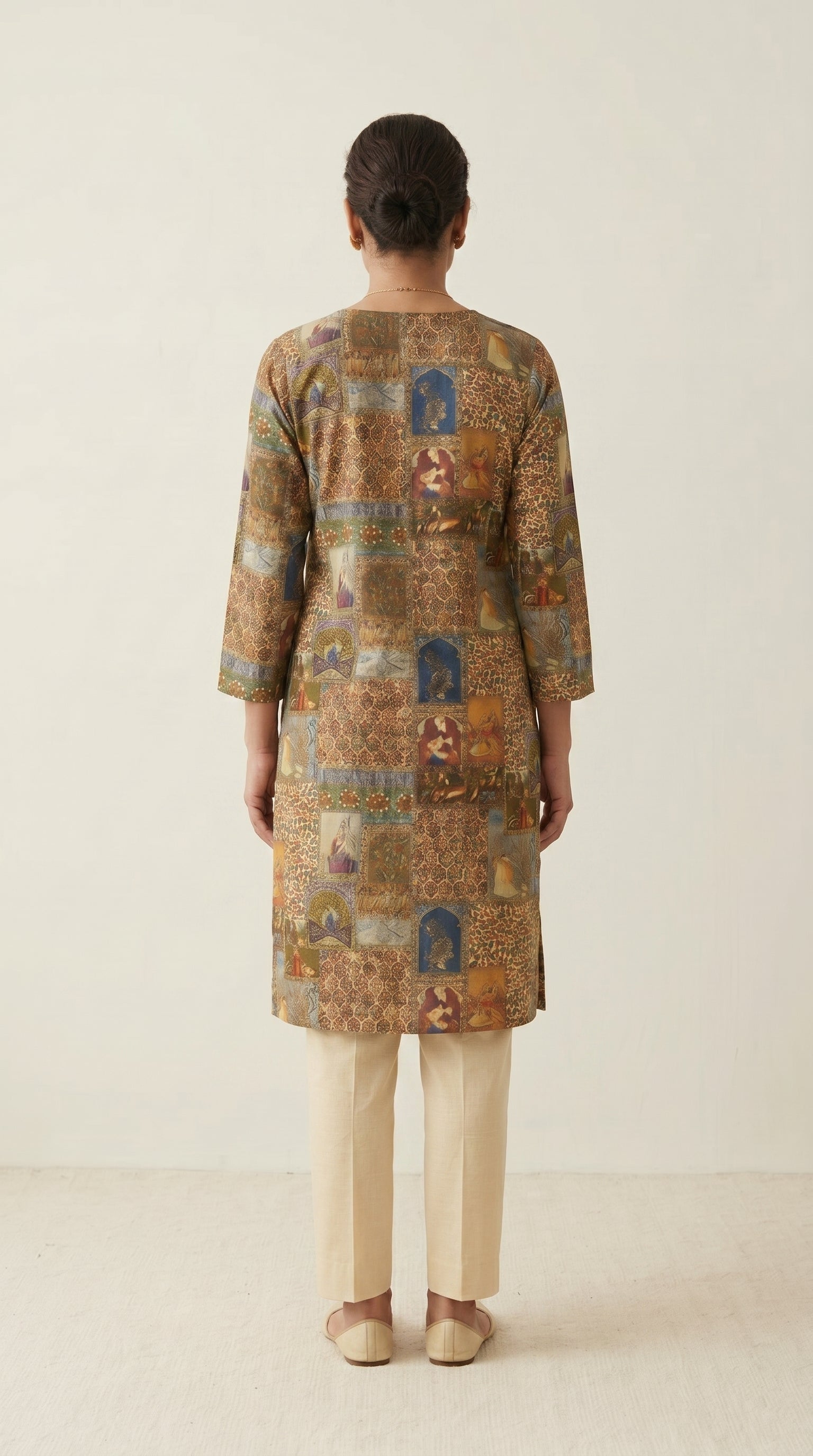 Zariya Heritage Printed Maslin Kurta Set