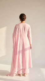 Serene Pastel Embroidered Anarkali Kurta Set