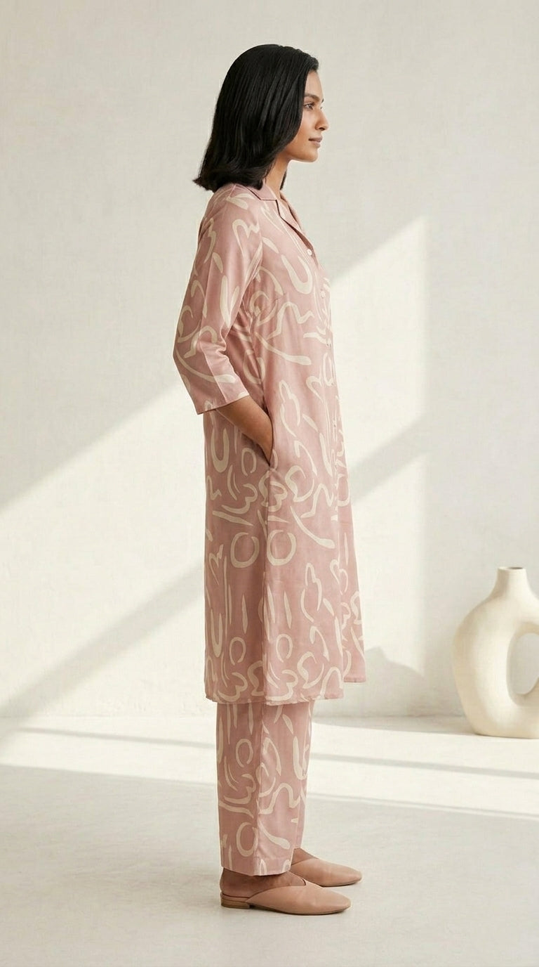 Blush Muse Printed Kurta Set
