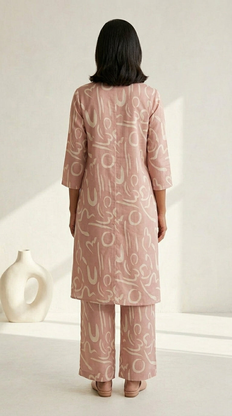 Blush Muse Printed Kurta Set