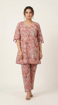 Dusty Rose Floral Cotton Co-ord Set