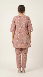 Dusty Rose Floral Cotton Co-ord Set