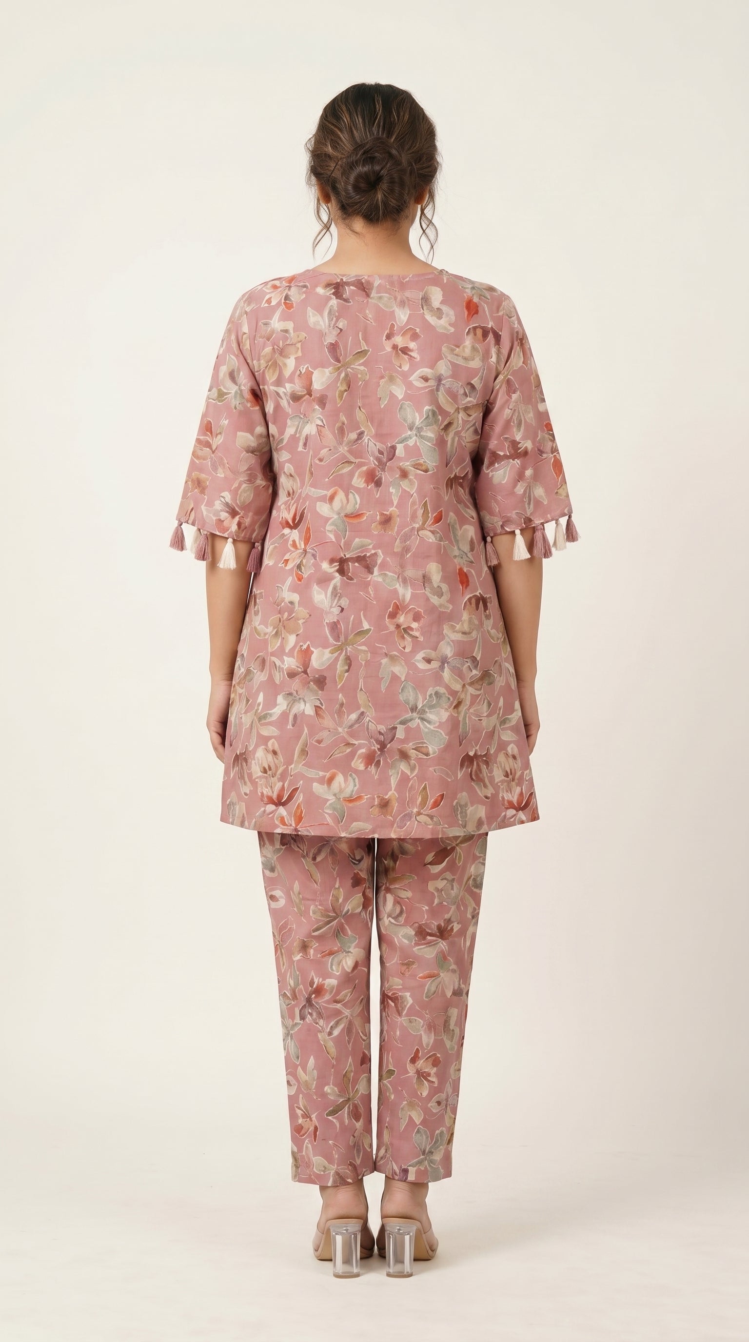 Dusty Rose Floral Cotton Co-ord Set