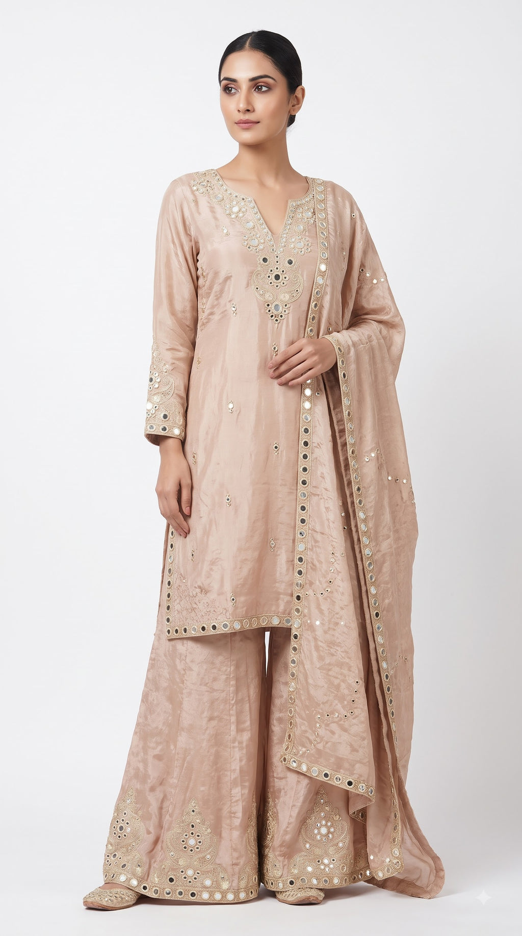 Afia Champagne Chinon Sharara Set