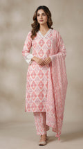 Seraphine Blush Pink Cotton Kurta Set