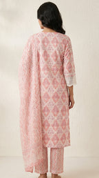 Seraphine Blush Pink Cotton Kurta Set