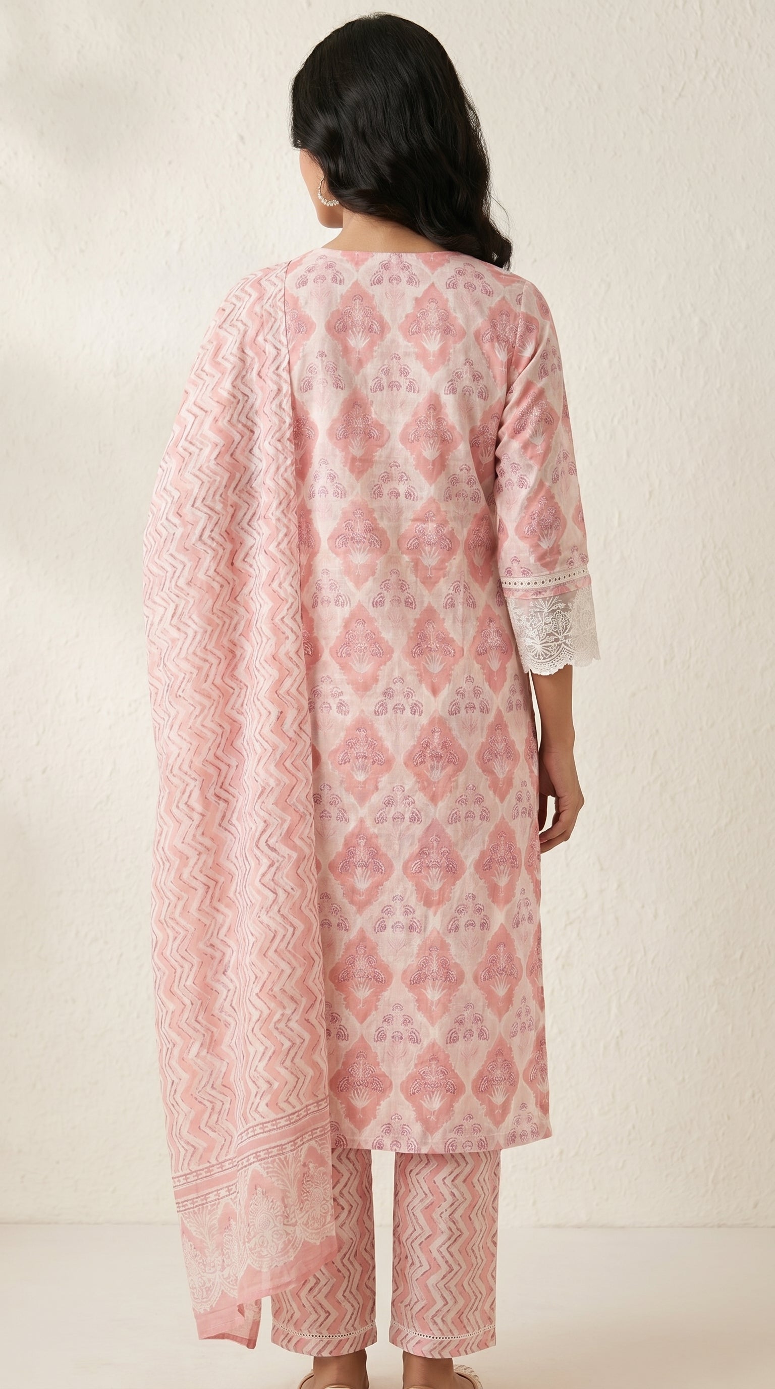 Seraphine Blush Pink Cotton Kurta Set