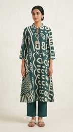 Teal Tribe Comfort Kurta Set