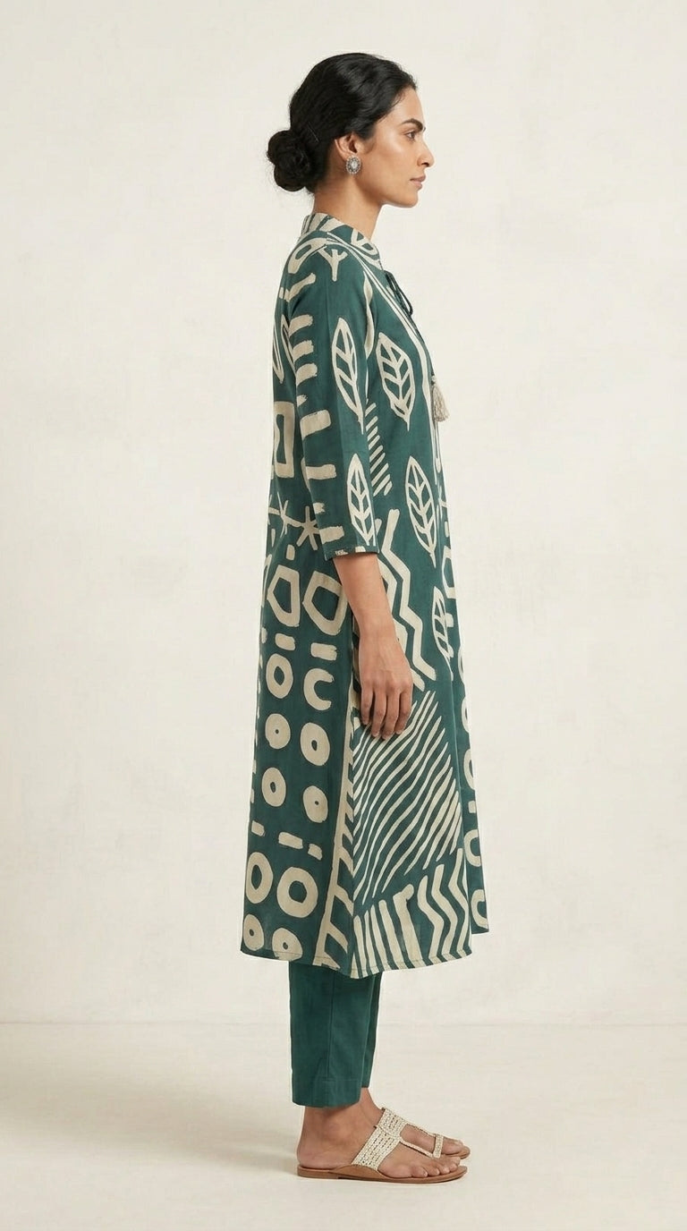 Teal Tribe Comfort Kurta Set