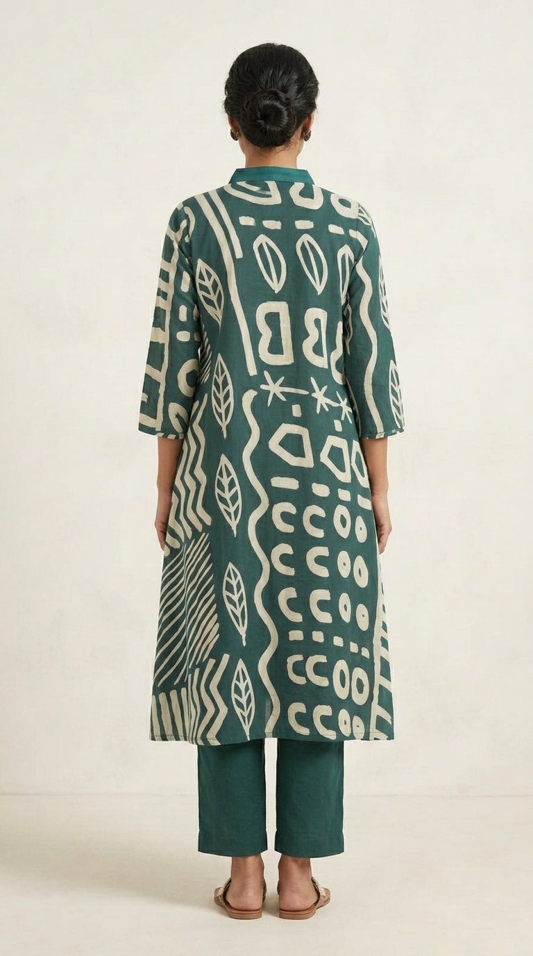 Teal Tribe Comfort Kurta Set
