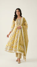 Ivory Bloom Anarkali Kurta Set
