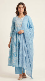 Lavender Orchid Anarkali Kurta Set