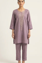 Mauve Grace Khadi Kurta Set