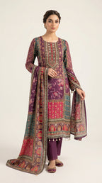 Royal Plum Heritage Chinon Kurta Set