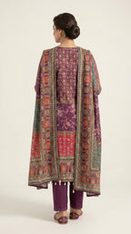 Royal Plum Heritage Chinon Kurta Set