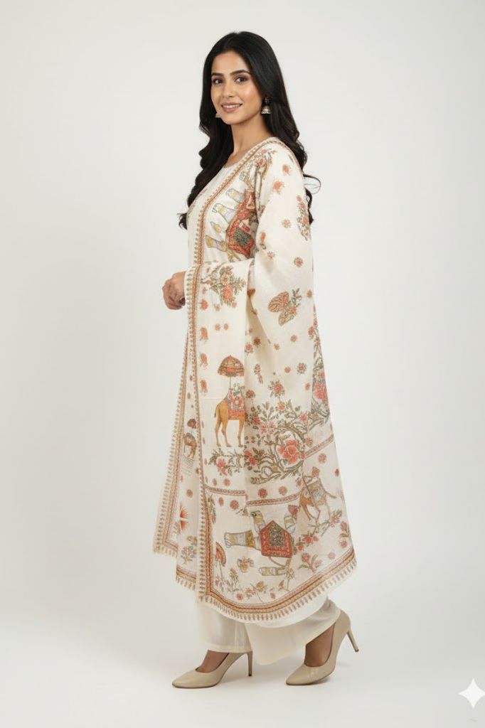 Ivory Heritage Cotton Kurta Set
