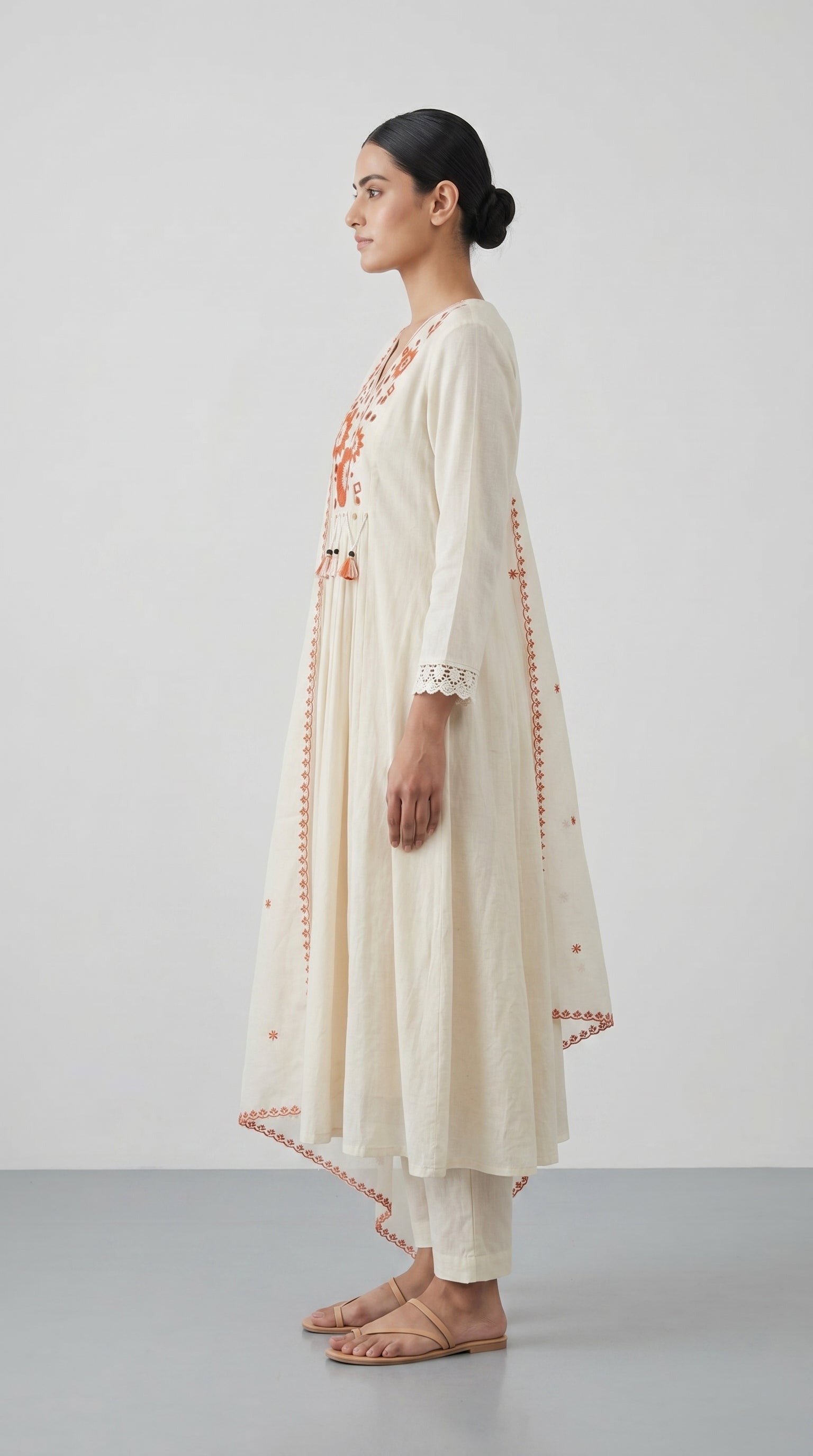 Ivory Charm Embroidered Kurta Set