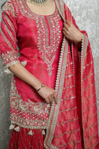 Noor Rust Festive Sharara Set