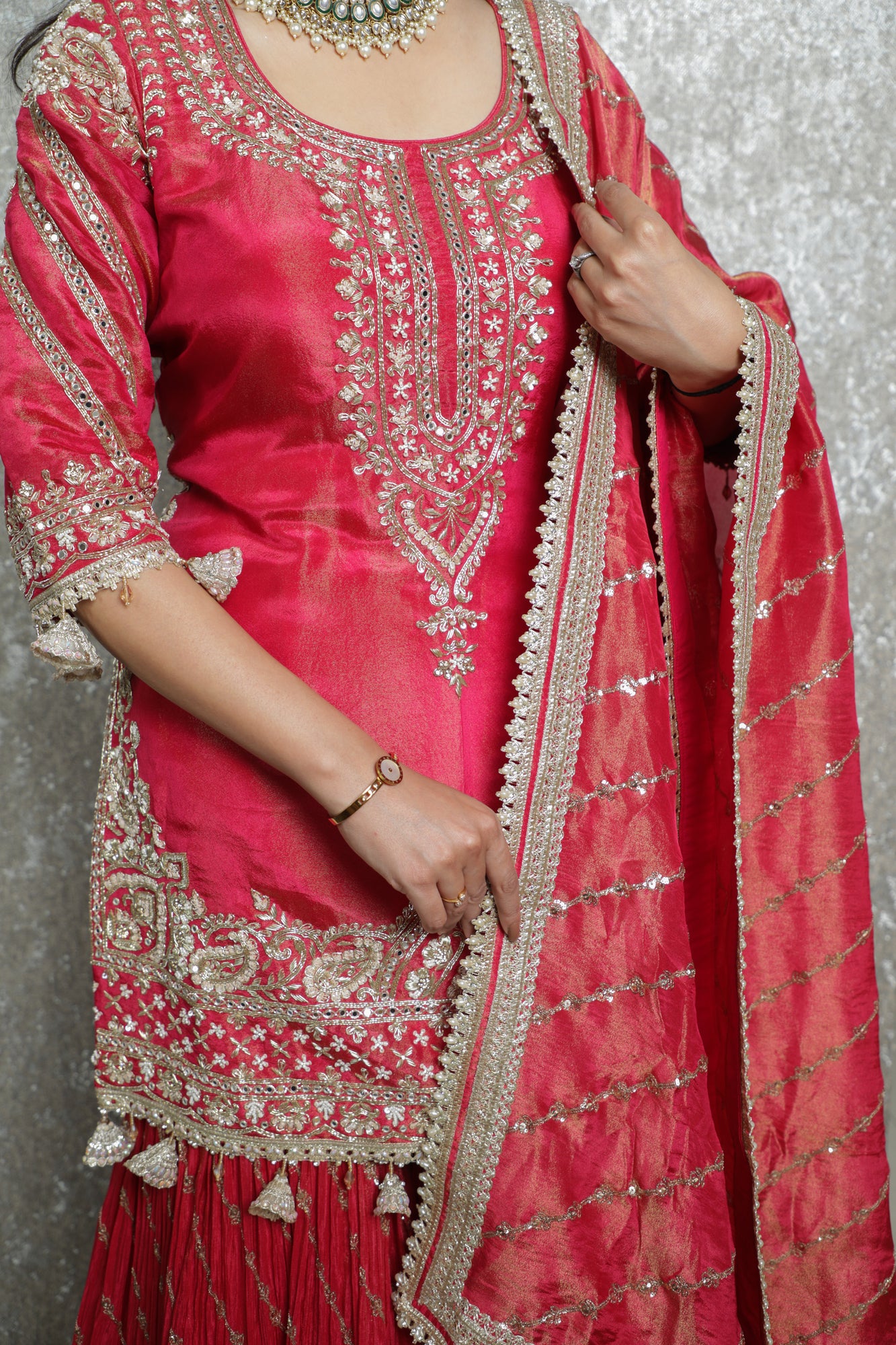 Noor Rust Festive Sharara Set