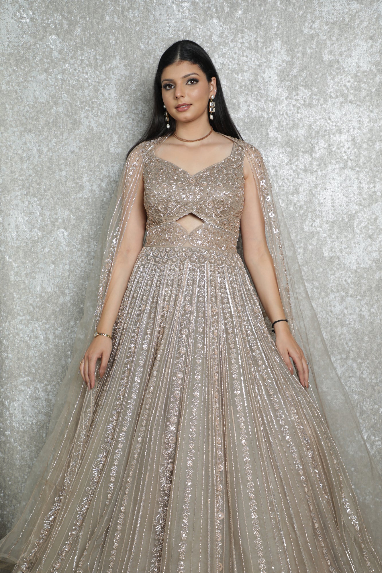 Rose Quartz Couture Net Gown