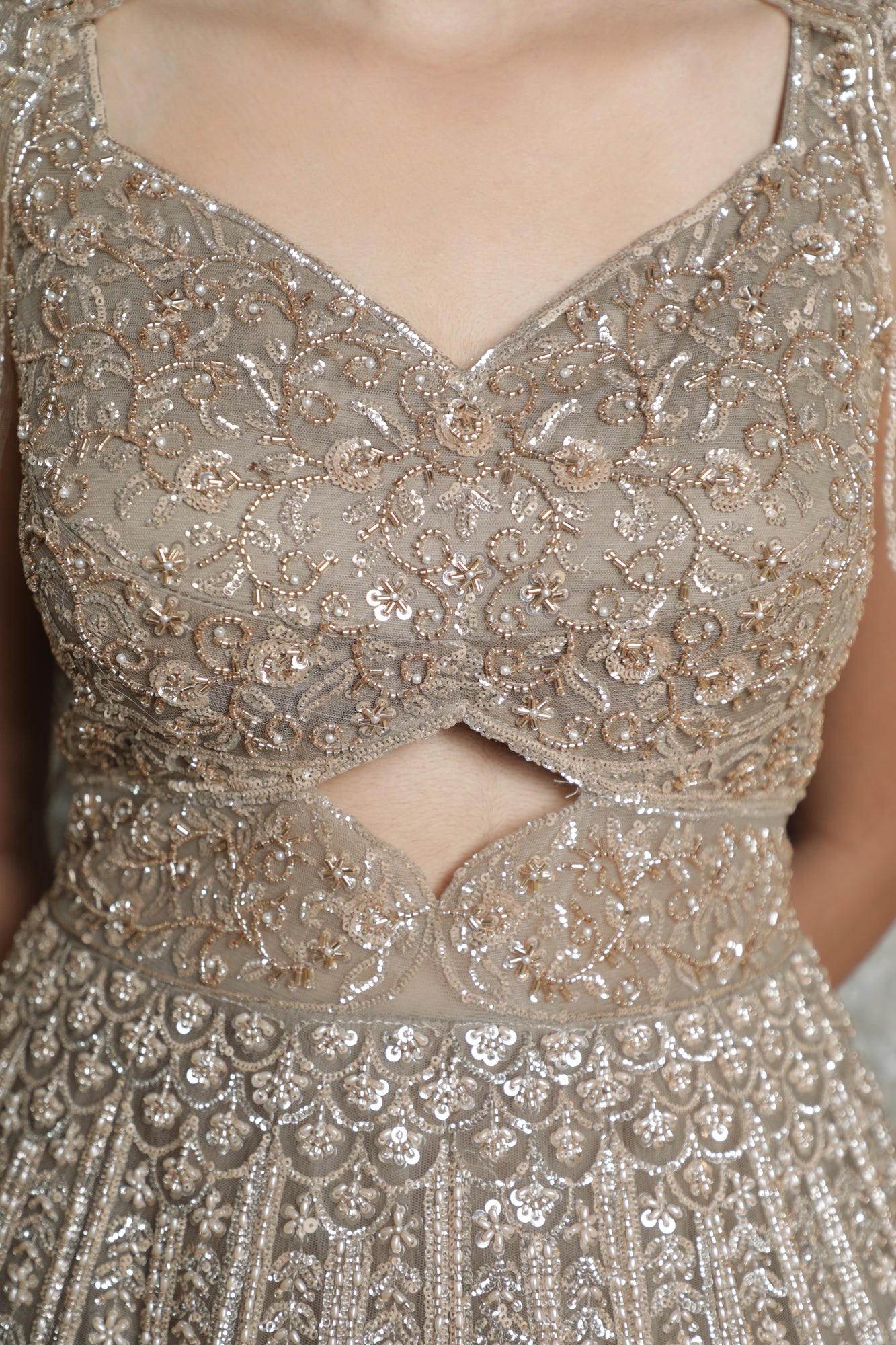 Rose Quartz Couture Net Gown