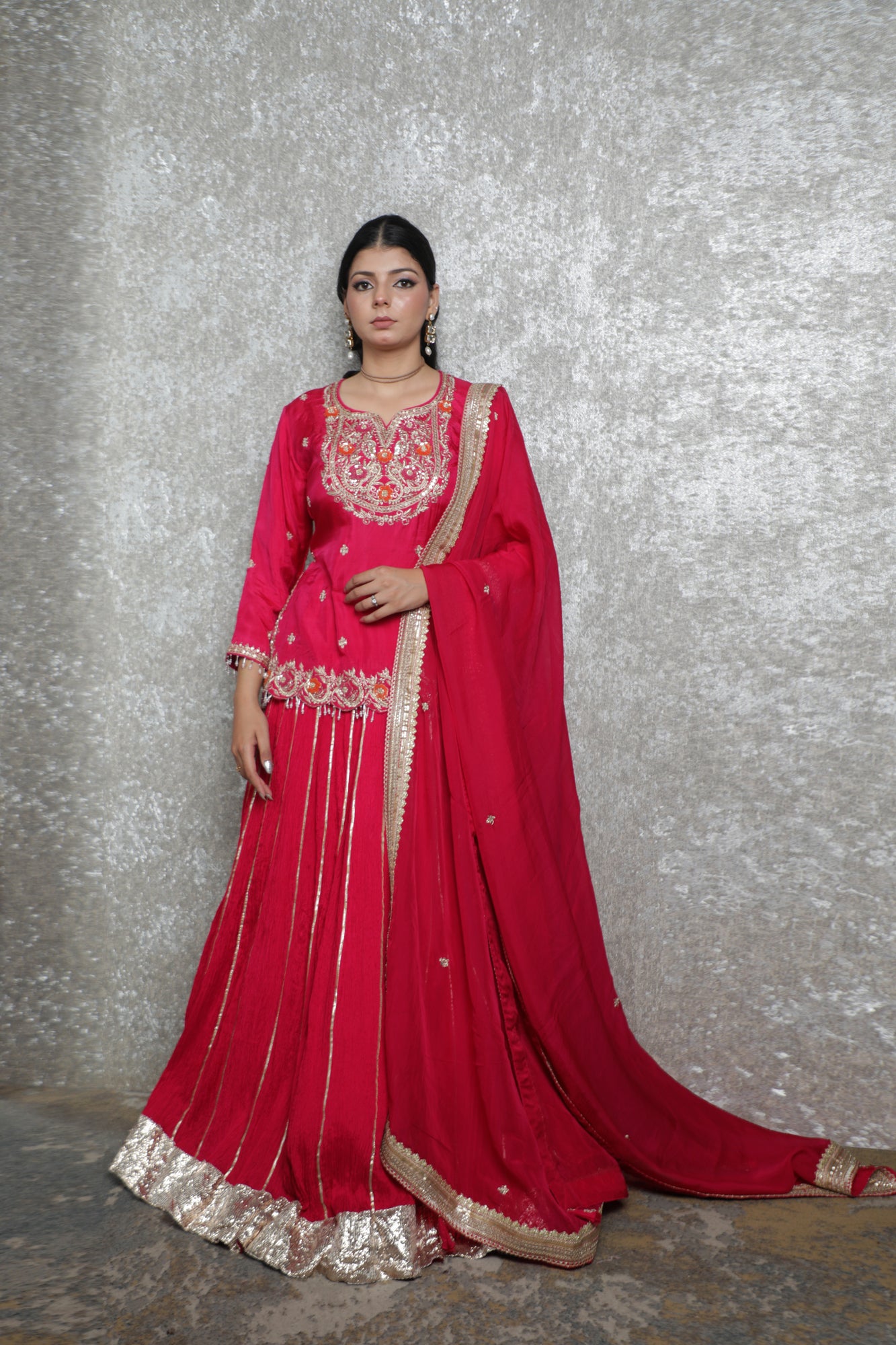 Gulabi Zariya Festive Lehenga